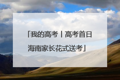 我的高考丨高考首日 海南家长花式送考