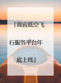 我省低空飞行服务平台年底上线