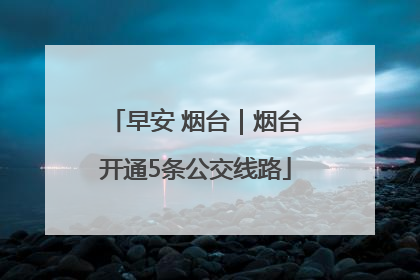 早安 烟台｜烟台开通5条公交线路