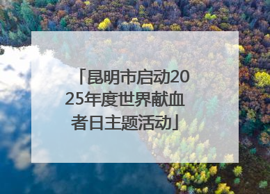 昆明市启动2025年度世界献血者日主题活动