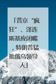 普京“疯狂”、泽连斯基应闭嘴，特朗普猛批俄乌领导人