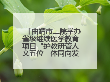 曲靖市二院举办省级继续医学教育项目“护教研管人文五位一体同向发力，助力提升护理效能学习班”