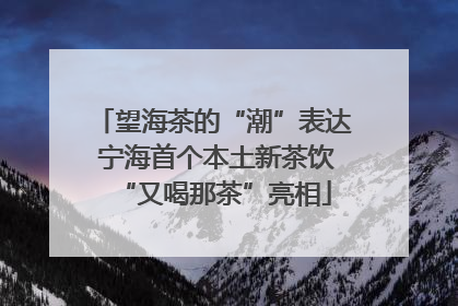 望海茶的“潮”表达 宁海首个本土新茶饮“又喝那茶”亮相