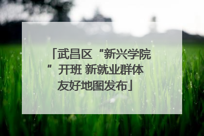 武昌区“新兴学院”开班 新就业群体友好地图发布