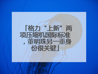 格力“上新”两项压缩机国际标准，董明珠另一重身份很关键