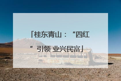 桂东青山：“四红”引领 业兴民富