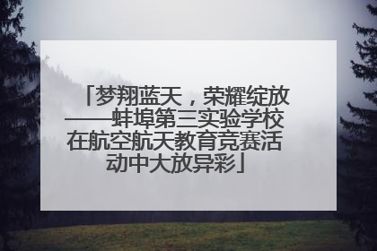 梦翔蓝天，荣耀绽放——蚌埠第三实验学校在航空航天教育竞赛活动中大放异彩