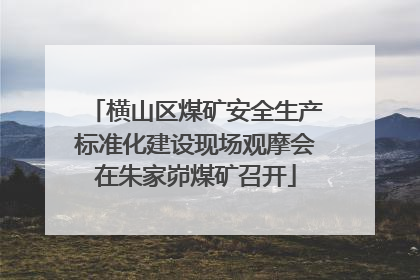 横山区煤矿安全生产标准化建设现场观摩会在朱家峁煤矿召开
