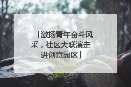 激扬青年奋斗风采，社区大联演走进创意园区