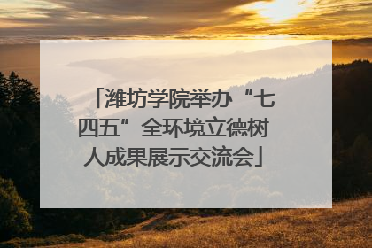 潍坊学院举办“七四五”全环境立德树人成果展示交流会