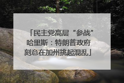 民主党高层“参战” 哈里斯：特朗普政府刻意在加州挑起混乱