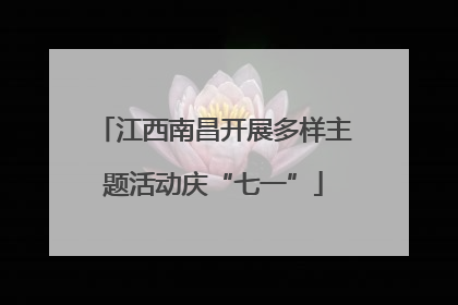 江西南昌开展多样主题活动庆“七一”