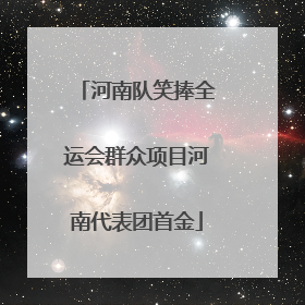 河南队笑捧全运会群众项目河南代表团首金