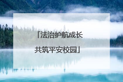法治护航成长 共筑平安校园