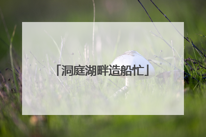 洞庭湖畔造船忙