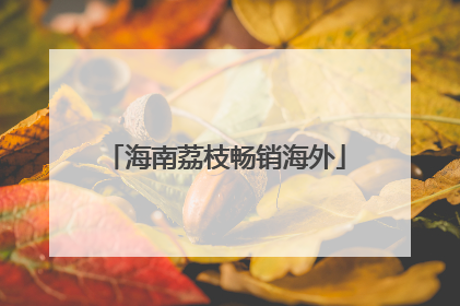 海南荔枝畅销海外
