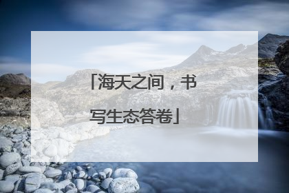 海天之间，书写生态答卷