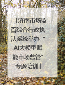 济南市场监管综合行政执法系统举办“AI大模型赋能市场监管”专题培训