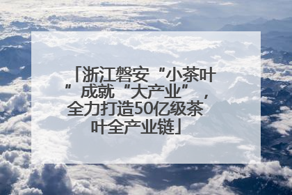 浙江磐安“小茶叶”成就“大产业”，全力打造50亿级茶叶全产业链