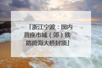浙江宁波：国内首座市域（郊）铁路跨海大桥封顶