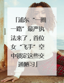 浦东“一圈一路”最严执法来了，首位女“飞手”空中锁定这些交通陋习