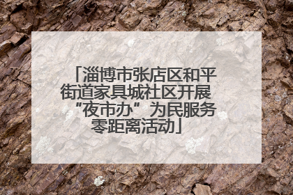 淄博市张店区和平街道家具城社区开展“夜市办”为民服务零距离活动
