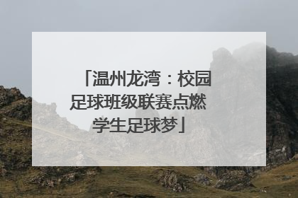 温州龙湾：校园足球班级联赛点燃学生足球梦