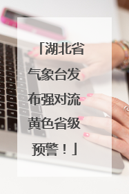 湖北省气象台发布强对流黄色省级预警！