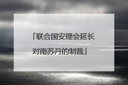 联合国安理会延长对南苏丹的制裁
