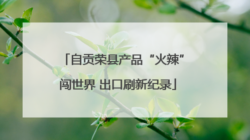 自贡荣县产品“火辣”闯世界 出口刷新纪录