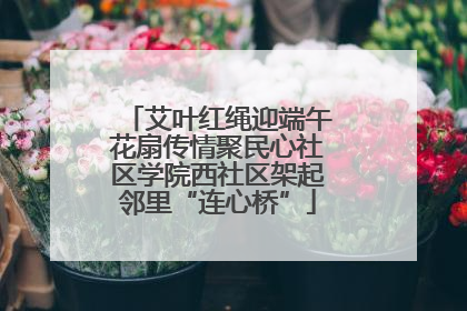 艾叶红绳迎端午花扇传情聚民心社区学院西社区架起邻里“连心桥”