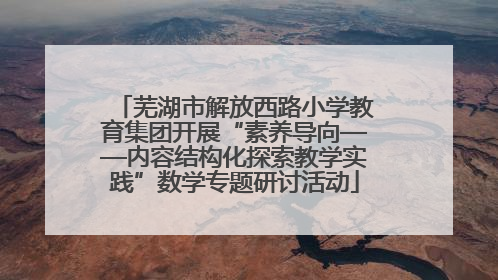 芜湖市解放西路小学教育集团开展“素养导向——内容结构化探索教学实践”数学专题研讨活动