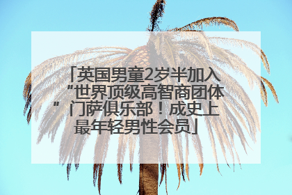 英国男童2岁半加入“世界顶级高智商团体”门萨俱乐部！成史上最年轻男性会员