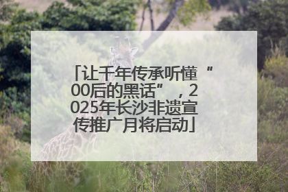 让千年传承听懂“00后的黑话”，2025年长沙非遗宣传推广月将启动