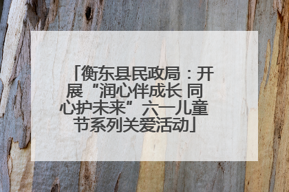 衡东县民政局：开展“润心伴成长 同心护未来”六一儿童节系列关爱活动
