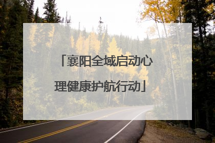襄阳全域启动心理健康护航行动