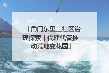 角门东里三社区治理探索｜代建代管推动荒地变花园