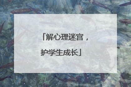 解心理迷宫，护学生成长