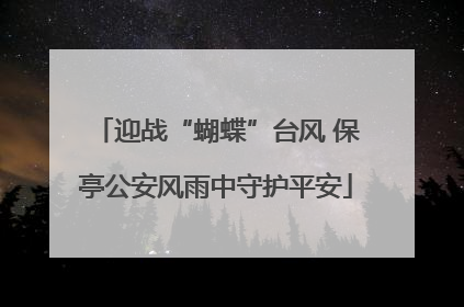 迎战“蝴蝶”台风 保亭公安风雨中守护平安