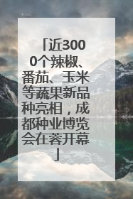 近3000个辣椒、番茄、玉米等蔬果新品种亮相，成都种业博览会在蓉开幕