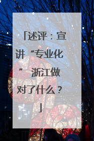 述评：宣讲“专业化” 浙江做对了什么？