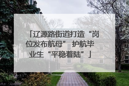 辽源路街道打造“岗位发布航母” 护航毕业生“平稳着陆”