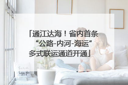 通江达海！省内首条“公路-内河-海运”多式联运通道开通