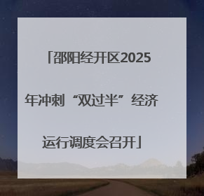 邵阳经开区2025年冲刺“双过半”经济运行调度会召开