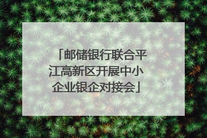 邮储银行联合平江高新区开展中小企业银企对接会