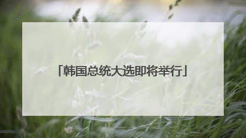 韩国总统大选即将举行