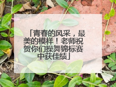 青春的风采，最美的模样！老师祝贺你们操舞锦标赛中获佳绩