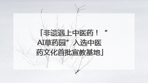 非遗遇上中医药！“AI草药园”入选中医药文化首批宣教基地