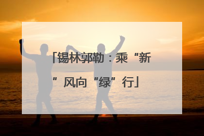 锡林郭勒：乘“新”风向“绿”行