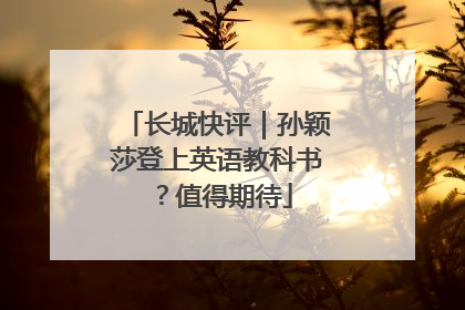 长城快评｜孙颖莎登上英语教科书？值得期待